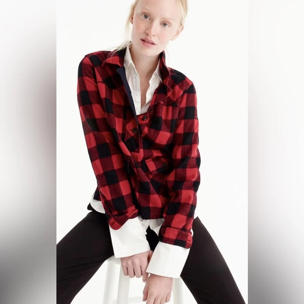 Red and Black Plaid Jacket